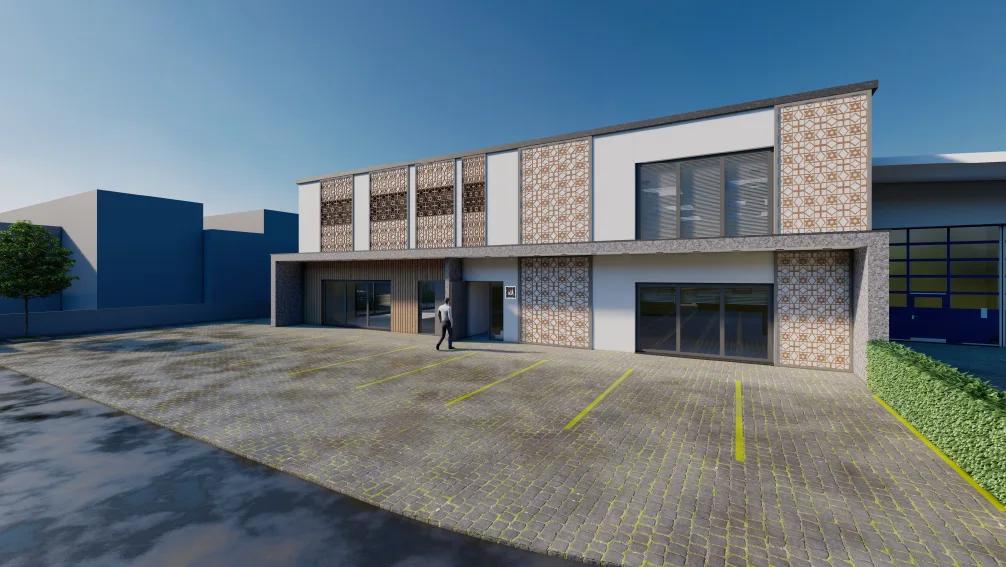 Einige Parkplätze wird es direkt vor der Moschee geben, in der neben Gebetsräumen auch ein öffentliches Restaurant integriert sein wird. Parkplätze vor der Moschee.